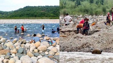 ভোলাগঞ্জে লুট হওয়া পাথর উদ্ধারে দুদকের অভিযান