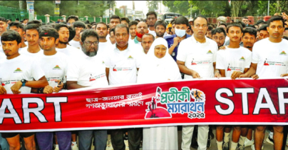 জুলাই-আগস্ট গণঅভ্যুত্থান স্মরণে বগুড়ায় প্রতীকী ম্যারাথন
