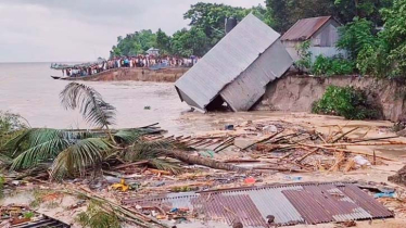 জাজিরায় পদ্মা সেতু প্রকল্প রক্ষা বাঁধে ভয়াবহ ভাঙন