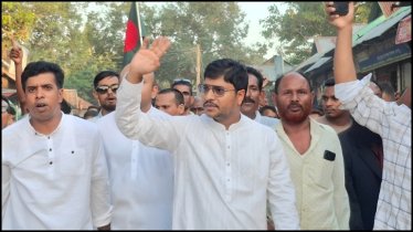 জামালপুরে দলীয় মনোনয়ন বঞ্চিত  হয়েও হেলিকপ্টারে এসে বিএনপি নেতার গণসংযোগ