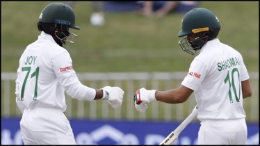 বিনা উইকেটে শতরান ছাড়িয়ে লাঞ্চে বাংলাদেশ