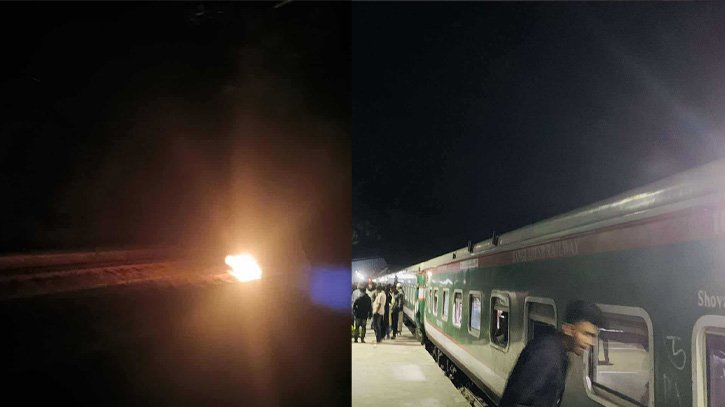 ব্রাহ্মণবাড়িয়ায় আবারও রেললাইনে আগুন