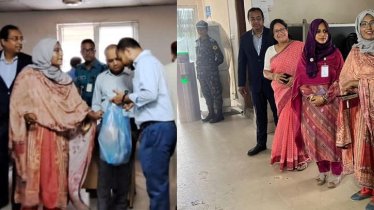 সচিবালয়ে প্লাস্টিকের পরিবর্তে কাপড়ের ব্যাগ সরবরাহ করছেন মনিটরিং টিম