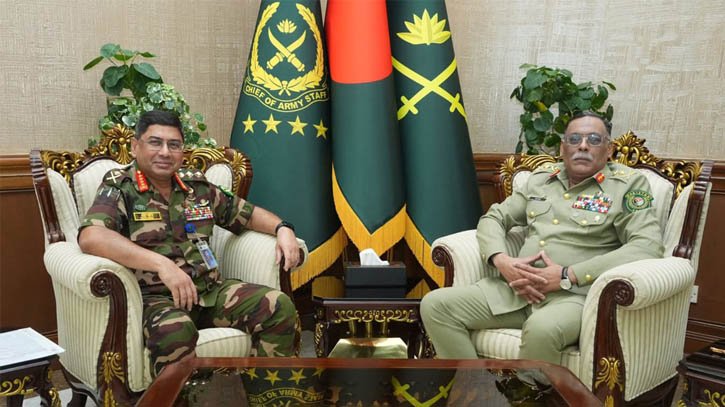 সেনাপ্রধানের সঙ্গে পাকিস্তানের জয়েন্ট চিফস অব স্টাফ কমিটির চেয়ারম্যানের সাক্ষাৎ সেনাপ্রধানের সঙ্গে পাকিস্তানের জয়েন্ট চিফস অব স্টাফ কমিটির চেয়ারম্যানের সাক্ষাৎ