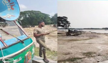 নৌযান চলাচল বন্ধে সাদাপাথরে মাইকিং