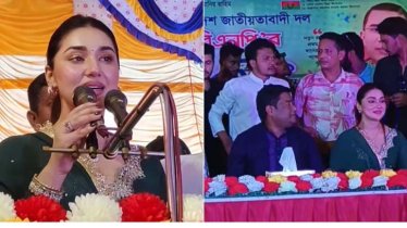 আ.লীগের আমলে মনোনয়নপ্রত্যাশী অপু বিশ্বাস বক্তব্য দিলেন বিএনপির সমাবেশে