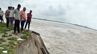 রংপুরে তিস্তা সেতু রক্ষা বাঁধের ৭০ মিটার নদীগর্ভে, হুমকিতে ৭টি চর