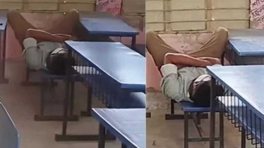 ক্লাস চলাকালীন প্রধান শিক্ষকের ঘুম, ইউএনওর ভিডিও ভাইরাল