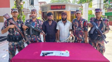 বেনাপোলে পিস্তল ও ৯৩ রাউন্ড গুলিসহ দুই ভারতীয় আটক