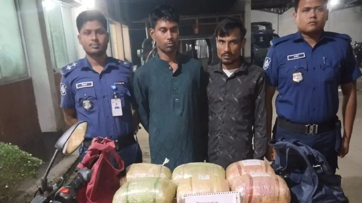 কুড়িগ্রামে ১২ কেজি গাঁজাসহ দুই মাদক কারবারি গ্রেপ্তার