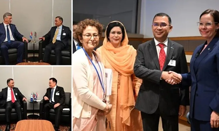 জাতিসংঘে বিশ্বের বিভিন্ন দেশের নেতাদের সঙ্গে সাইডলাইন বৈঠক করেছেন প্রধানমন্ত্রী