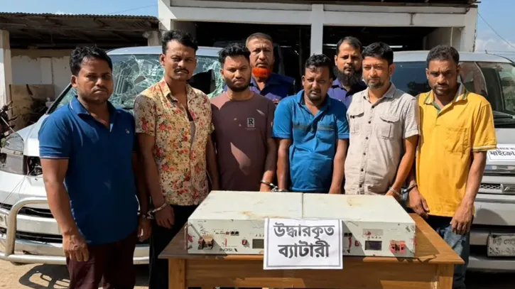 মোবাইল টাওয়ারের ব্যাটারি চুরির অভিযোগে গ্রেপ্তার ৬