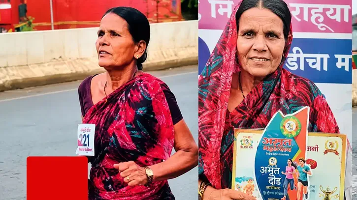 মেয়ের পড়াশোনার খরচ জোগাতে খালি পায়ে ম্যারাথন জয়ী ৪৭ বছরের মা!