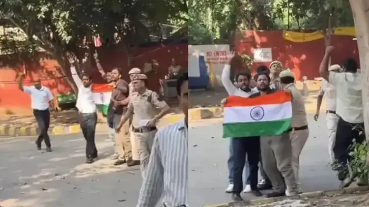নিষেধাজ্ঞা উপেক্ষা করে যন্তর মন্তরে ঢুকে পড়লেন সিজেপির নেতাকর্মীরা