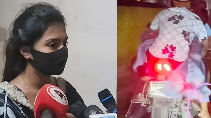 ‘মদ আমি নিজেই খেয়েছি’ -বাইকে দুই তরুণের মাঝে বসা তরুণীর বক্তব্য