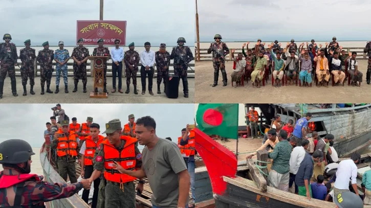 আরাকান আর্মির হাতে আটক ২৪ জেলেকে দেশে ফেরত আনল বিজিবি