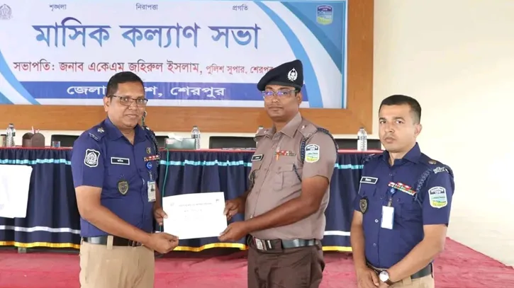 শেরপুর জেলার শ্রেষ্ঠ ওসি নির্বাচিত হলেন সদর থানার খোকন চন্দ্র ঘোষ