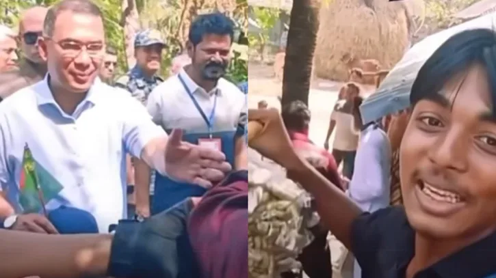 ‘আমি বাদাম বেচি, আলহামদুলিল্লাহ প্রধানমন্ত্রীর সঙ্গে হাত মিলাইছি’