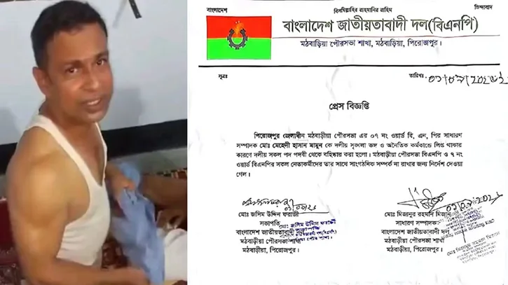 বিএনপি নেতা মামুন বহিষ্কার