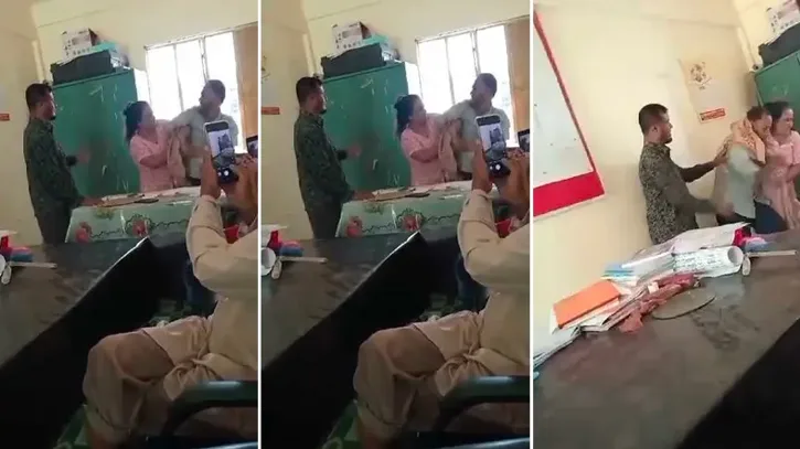 স্কুলের অফিসকক্ষে প্রধান শিক্ষক ও সহকারী শিক্ষিকার মারামারি, ভিডিও ভাইরাল