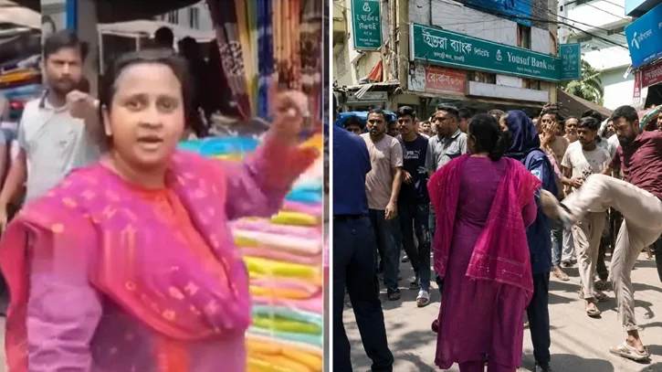 পুলিশের উপস্থিতিতেই নারী উদ্যোক্তাকে মারধর, ভিডিও ভাইরাল