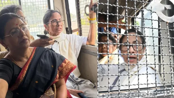 দিল্লিতে পুলিশের হাতে আটক মমতা বন্দ্যোপাধ্যায়