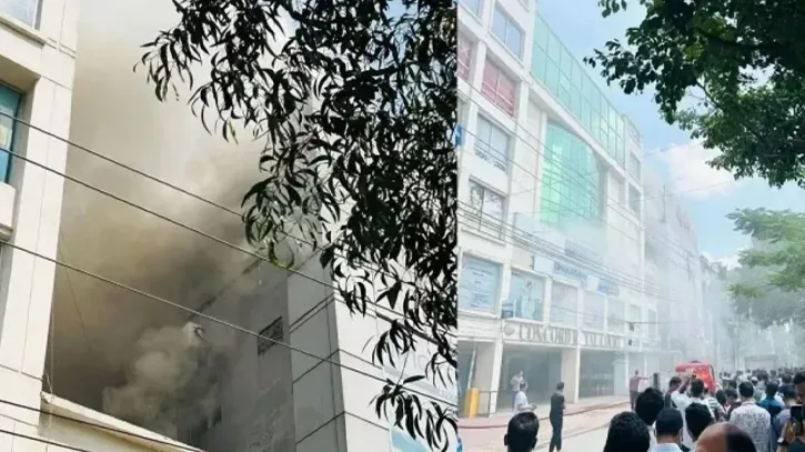 ধানমন্ডির এপেক্স ভবনে আগুন, নিয়ন্ত্রণে কাজ করছে ফায়ার সার্ভিস